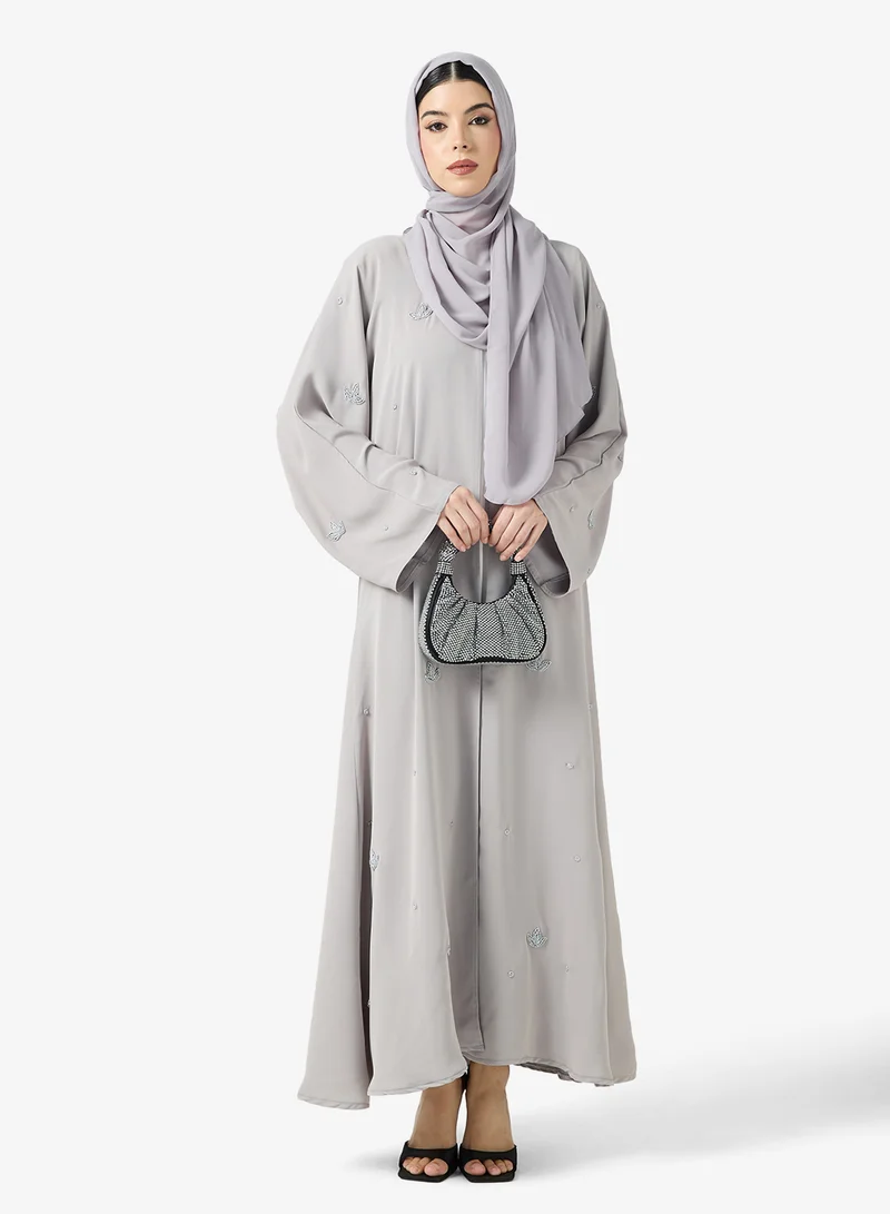 Embellished Abaya With Sheila